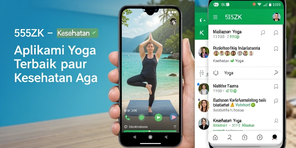 Antarmuka pengguna 555ZK untuk latihan Yoga yang menyenangkan dan interaktif.