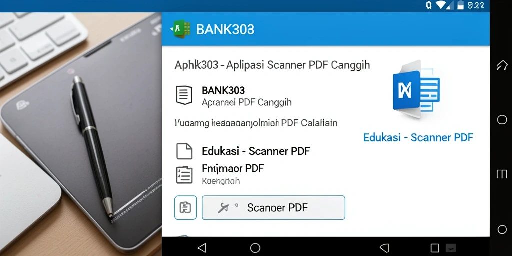 Tampilan antarmuka BANK303 yang sederhana dan fungsional untuk Scanner PDF.