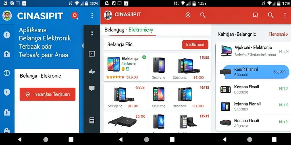 Antarmuka pengguna CINASIPIT untuk belanja elektronik yang menarik.