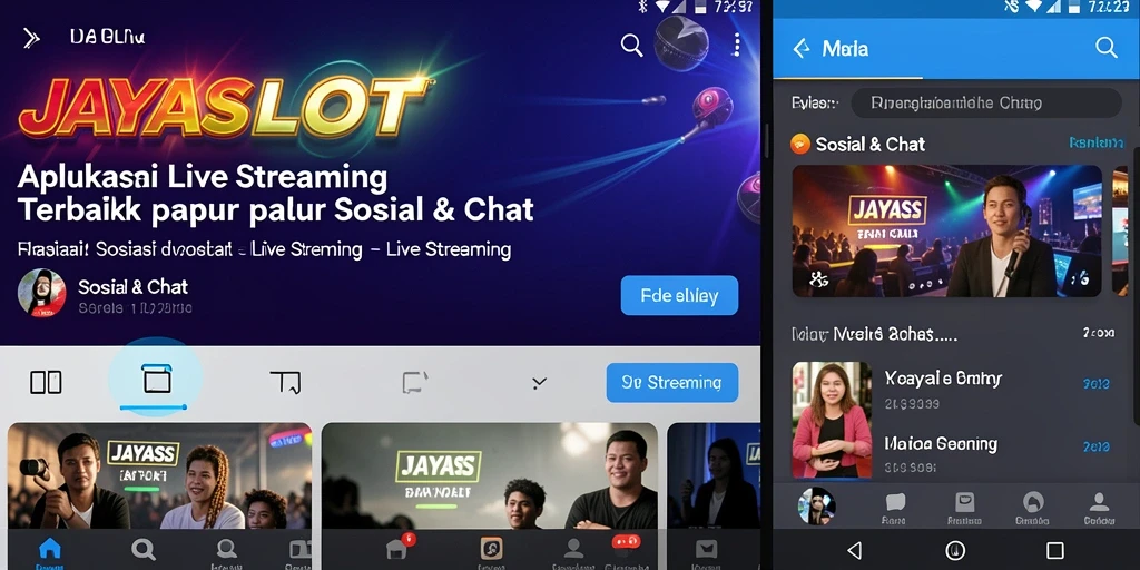 Antarmuka JAYASLOT yang menarik dengan fitur Live Streaming.