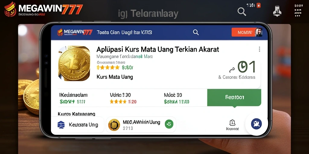 Antarmuka MEGAWIN777 menunjukkan nilai tukar mata uang global dengan jelas.