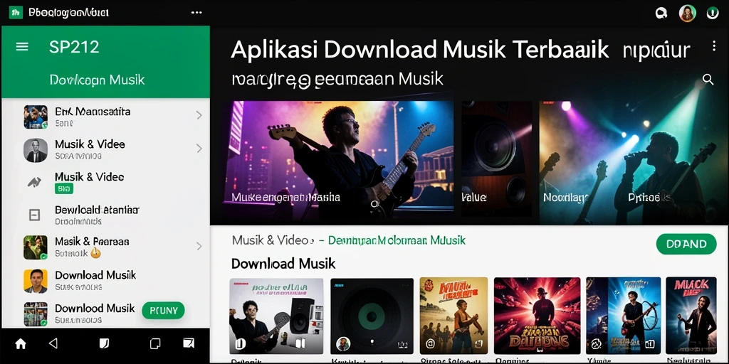 Antarmuka SP212 untuk Download Musik yang sederhana dan menyenangkan.