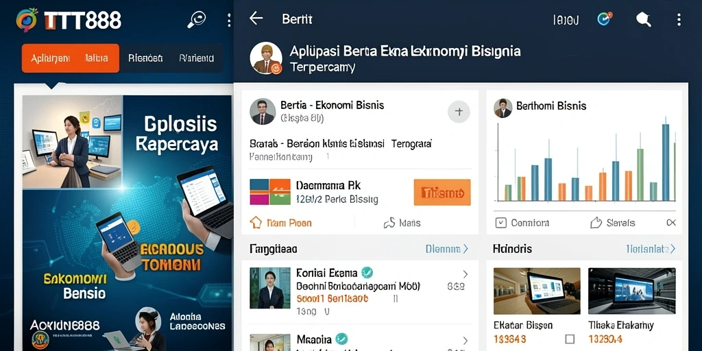Antarmuka TTT888 menampilkan berita ekonomi dengan jelas dan informatif.