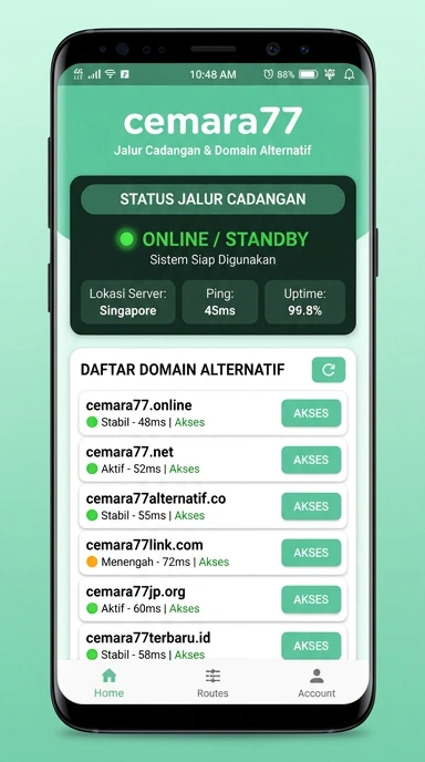 Halaman Link Alternatif Cemara77 untuk Pengguna Android